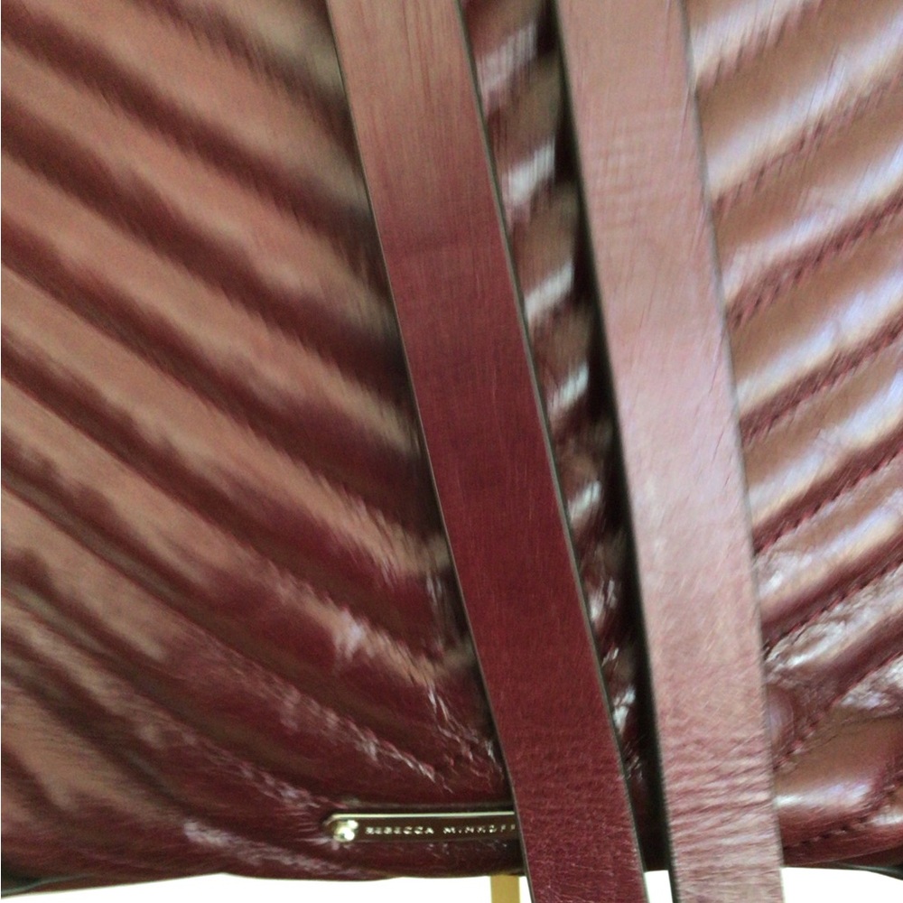Rebecca Minkoff EDIE Burgundy Quilted Leather Backpack Bag - Picture 6 of 9
